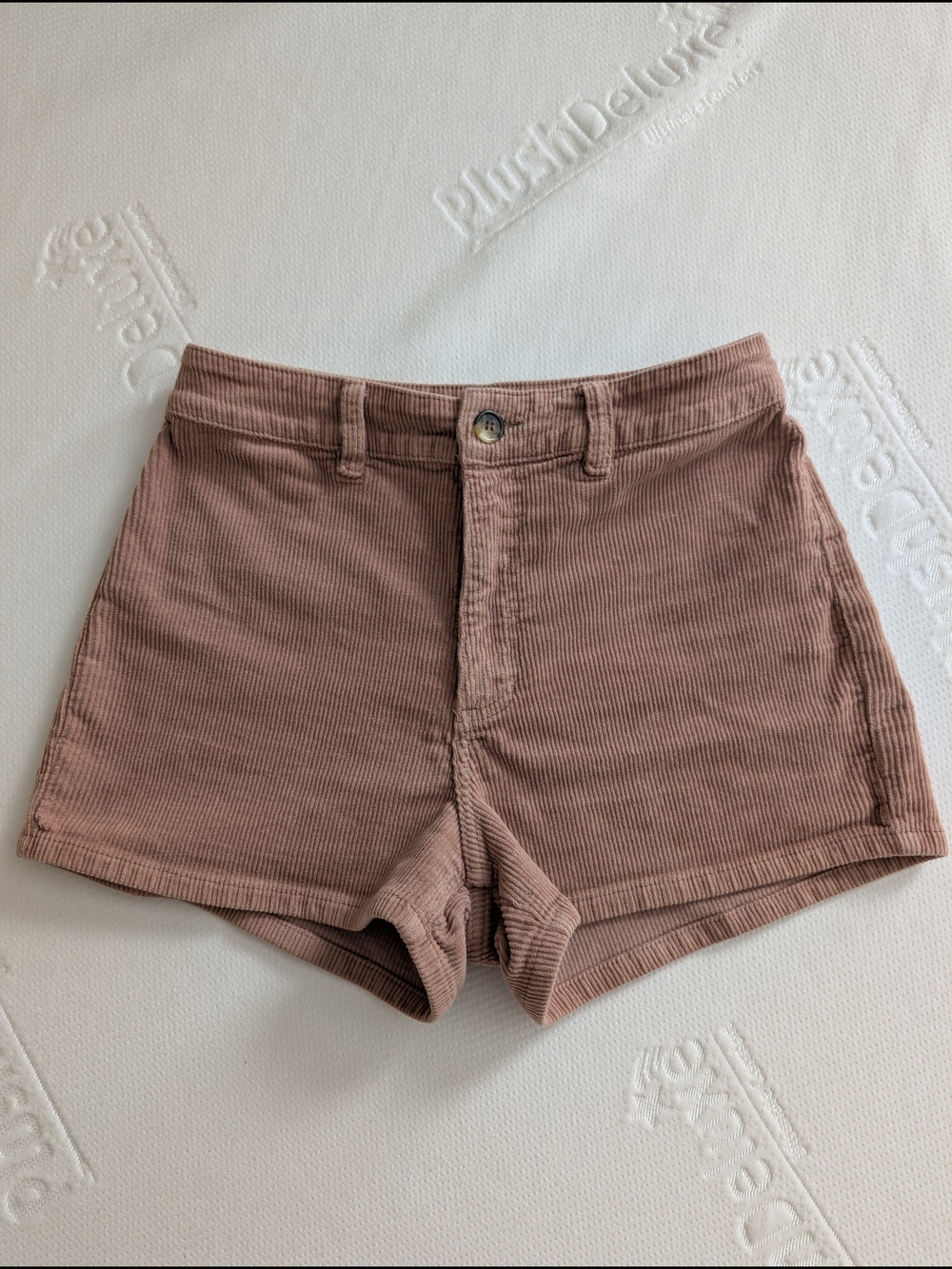 Billabong Corduroy High-Rise Shorts in Dusky Beige
